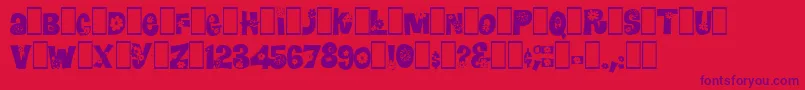 Blomster Font – Purple Fonts on Red Background