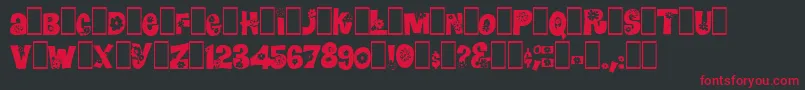 フォントBlomster – 黒い背景に赤い文字