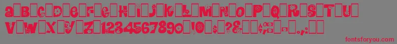 Blomster Font – Red Fonts on Gray Background