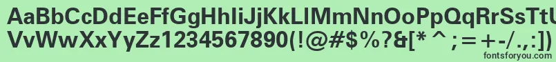 Zurichb Font – Black Fonts on Green Background