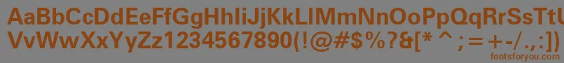 Zurichb Font – Brown Fonts on Gray Background