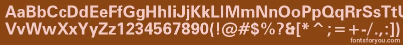 Zurichb Font – Pink Fonts on Brown Background