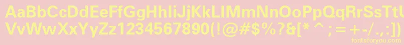Zurichb Font – Yellow Fonts on Pink Background