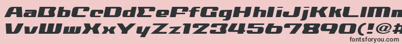 NationalyzeAlp Font – Black Fonts on Pink Background