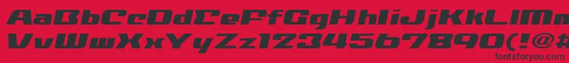 NationalyzeAlp Font – Black Fonts on Red Background