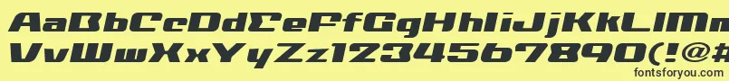 NationalyzeAlp Font – Black Fonts on Yellow Background