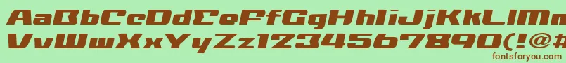 NationalyzeAlp Font – Brown Fonts on Green Background