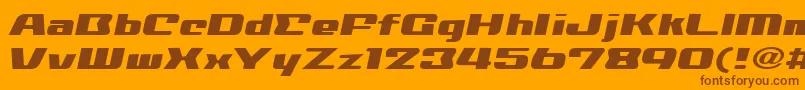 NationalyzeAlp Font – Brown Fonts on Orange Background