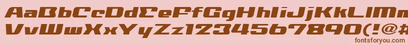 NationalyzeAlp Font – Brown Fonts on Pink Background