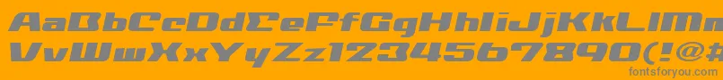 NationalyzeAlp Font – Gray Fonts on Orange Background