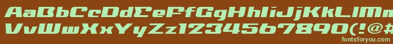 NationalyzeAlp Font – Green Fonts on Brown Background