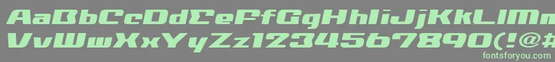 NationalyzeAlp Font – Green Fonts on Gray Background