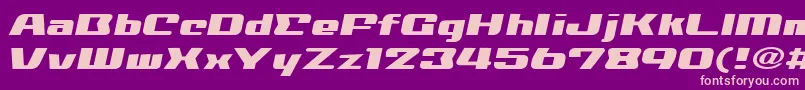 NationalyzeAlp Font – Pink Fonts on Purple Background