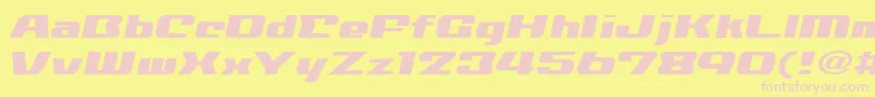 NationalyzeAlp Font – Pink Fonts on Yellow Background