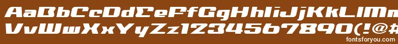 NationalyzeAlp Font – White Fonts on Brown Background