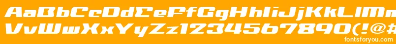 NationalyzeAlp Font – White Fonts on Orange Background