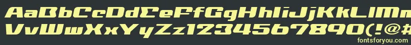 NationalyzeAlp Font – Yellow Fonts on Black Background