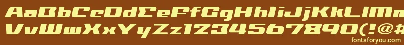 NationalyzeAlp Font – Yellow Fonts on Brown Background