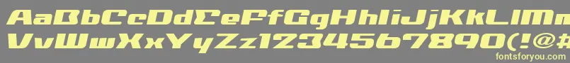 NationalyzeAlp Font – Yellow Fonts on Gray Background