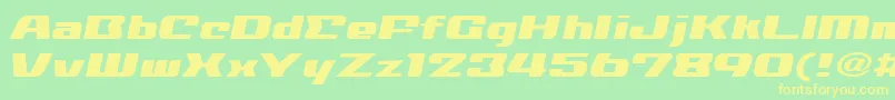 NationalyzeAlp Font – Yellow Fonts on Green Background