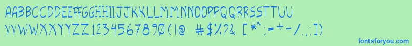 Подробнее о шрифте ScriptoTfb Шрифт ScriptoTfb – синие шрифты на зелёном фоне