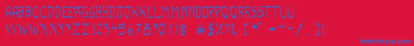 ScriptoTfb Font – Blue Fonts on Red Background