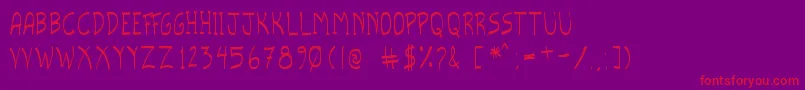 Więcej informacji o czcionce ScriptoTfb Czcionka ScriptoTfb – czerwone czcionki na fioletowym tle