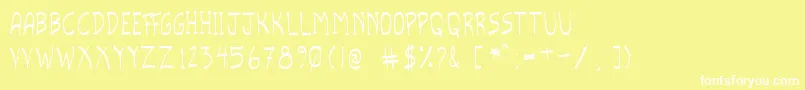 Police ScriptoTfb – polices blanches sur fond jaune