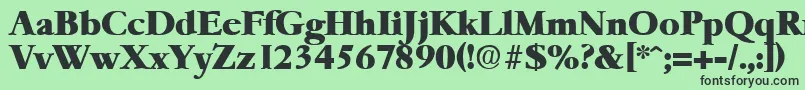 フォントGaremondHeavy – 緑の背景に黒い文字