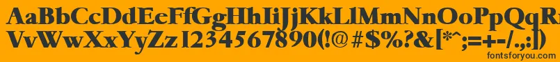 Шрифт GaremondHeavy – чёрные шрифты на оранжевом фоне