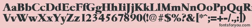 フォントGaremondHeavy – ピンクの背景に黒い文字
