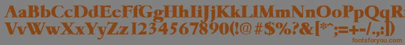 GaremondHeavy-fontti – ruskeat fontit harmaalla taustalla