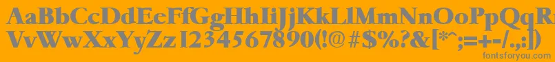 フォントGaremondHeavy – オレンジの背景に灰色の文字