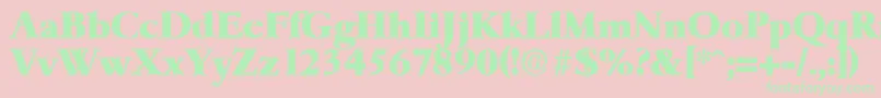 GaremondHeavy Font – Green Fonts on Pink Background