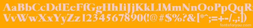 GaremondHeavy Font – Pink Fonts on Orange Background