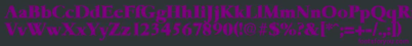 Шрифт GaremondHeavy – фиолетовые шрифты на чёрном фоне