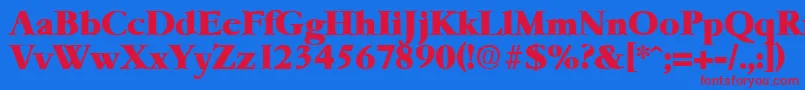 GaremondHeavy Font – Red Fonts on Blue Background