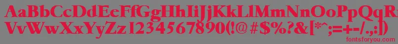 GaremondHeavy Font – Red Fonts on Gray Background