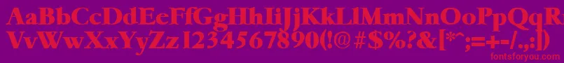 Police GaremondHeavy – polices rouges sur fond violet