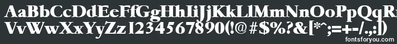 GaremondHeavy-fontti – valkoiset fontit mustalla taustalla