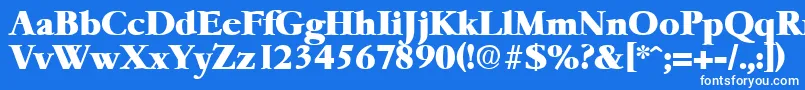 GaremondHeavy-fontti – valkoiset fontit sinisellä taustalla