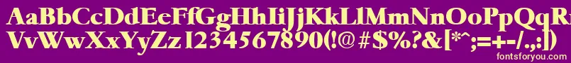 GaremondHeavy Font – Yellow Fonts on Purple Background