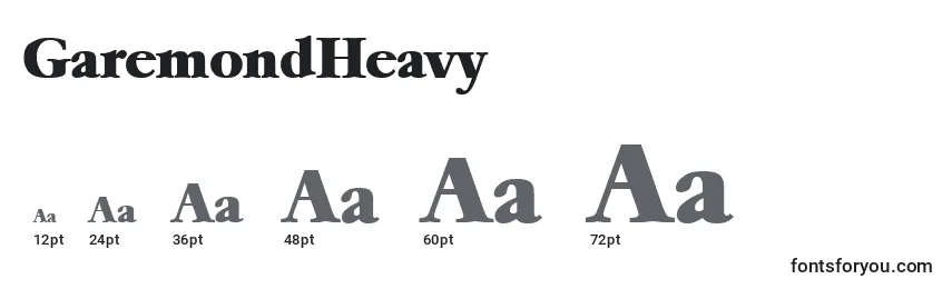 GaremondHeavy Font Sizes