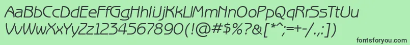 BenguiatgothiccttItalic Font – Black Fonts on Green Background