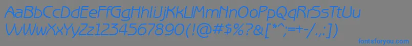 BenguiatgothiccttItalic Font – Blue Fonts on Gray Background