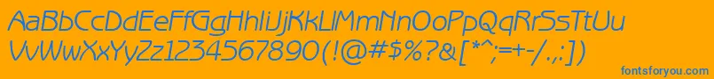 BenguiatgothiccttItalic Font – Blue Fonts on Orange Background