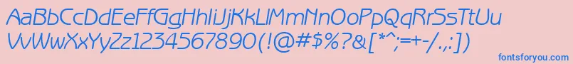 BenguiatgothiccttItalic Font – Blue Fonts on Pink Background