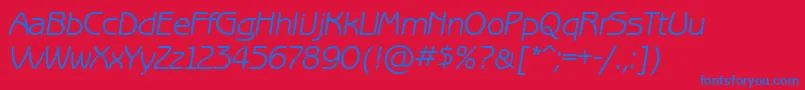 BenguiatgothiccttItalic Font – Blue Fonts on Red Background