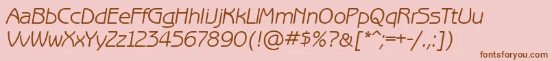 BenguiatgothiccttItalic Font – Brown Fonts on Pink Background
