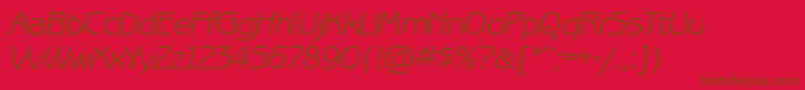 BenguiatgothiccttItalic Font – Brown Fonts on Red Background
